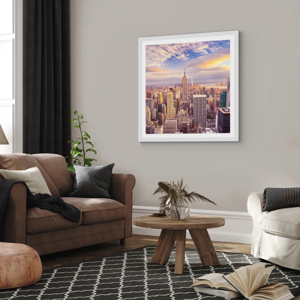 Affiche dans un cadre blanc - Poster - Atteindre les nuages ​​eux-mêmes - 50x50 cm