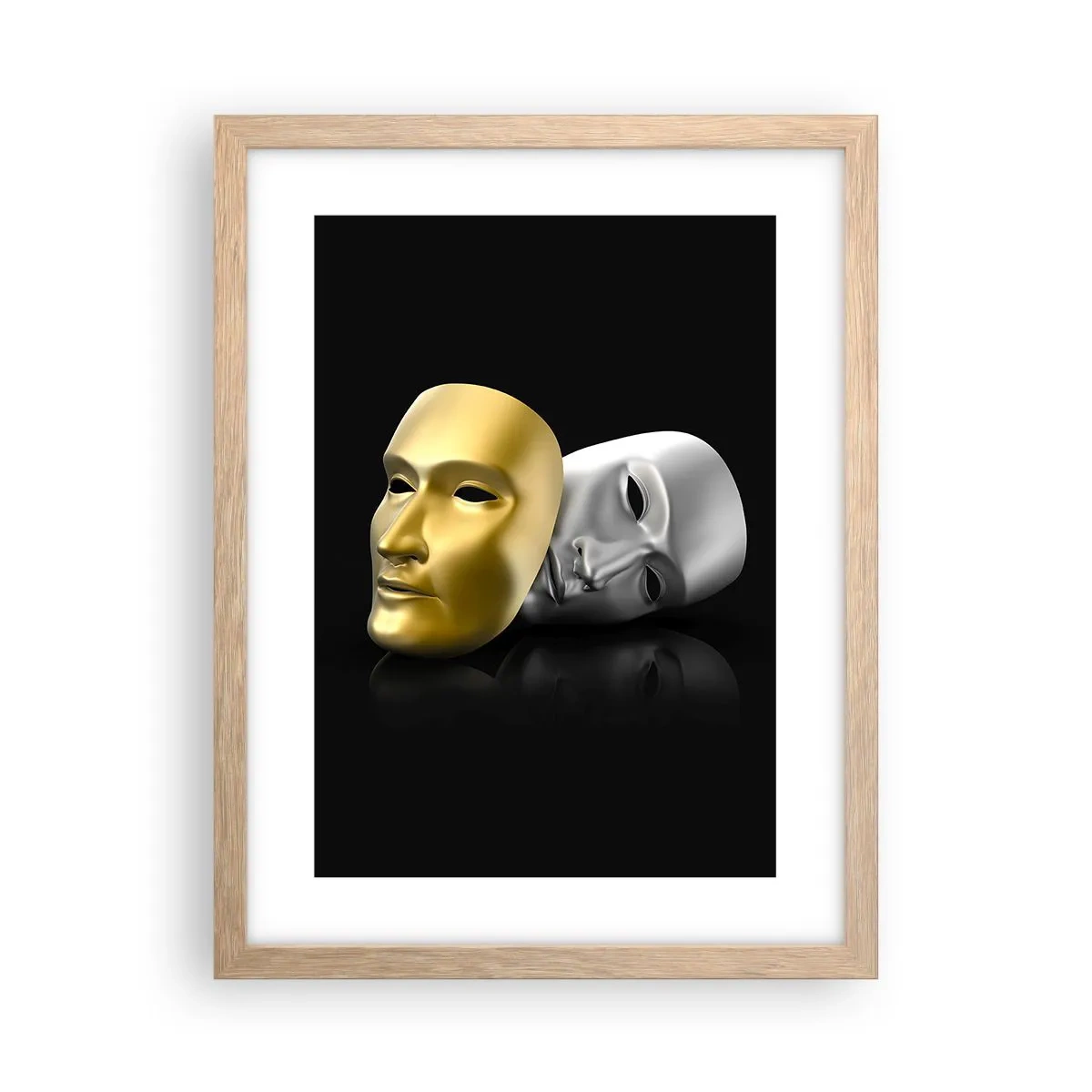 Affiche dans un chêne clair - Poster - La vie est un théâtre - 30x40 cm