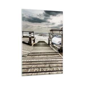 Impression sur verre - Image sur verre - Plage de minuit - 70x100 cm