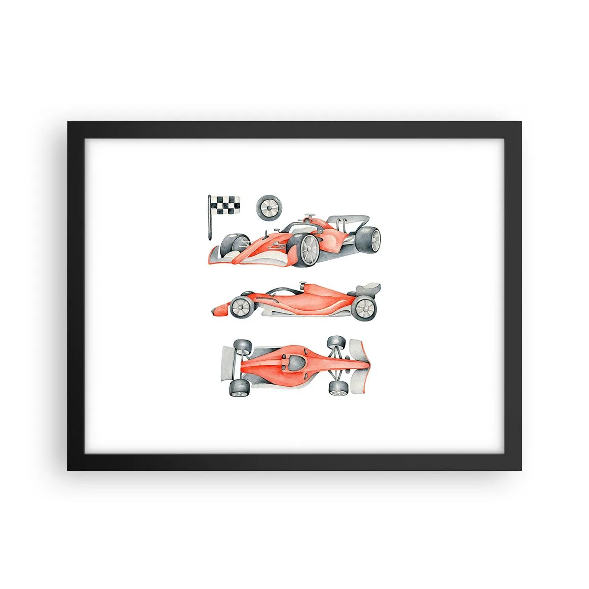 Affiche dans un cadre noir - Poster - poursuis ton rêve - 40x30 cm