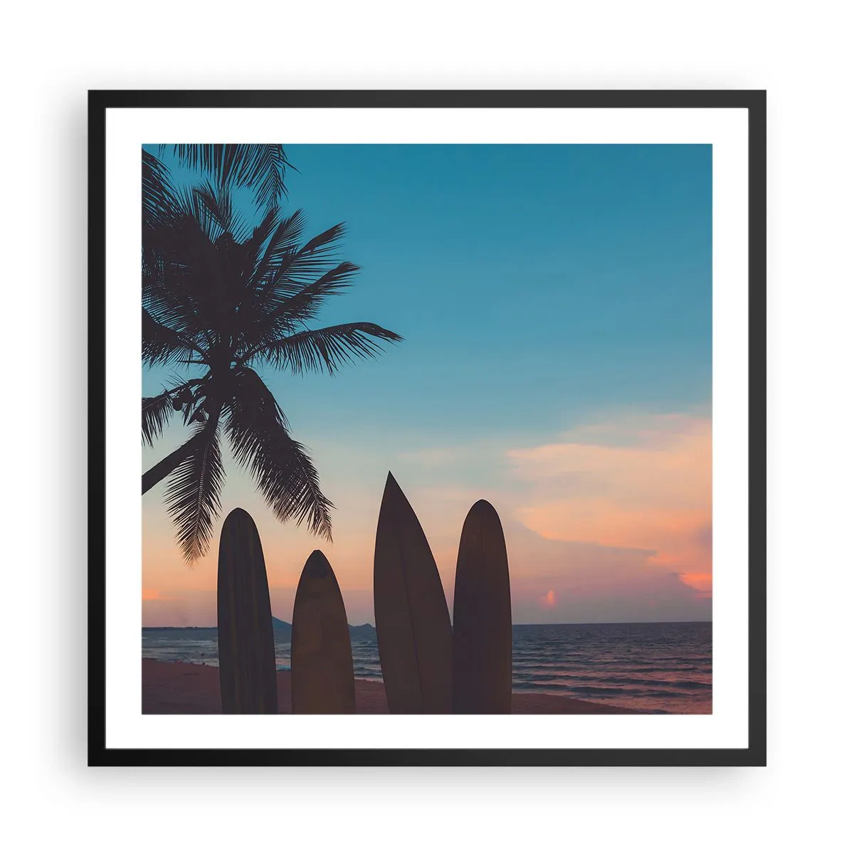 Affiche dans un cadre noir - Poster - Demain sera amusant aussi - 60x60 cm