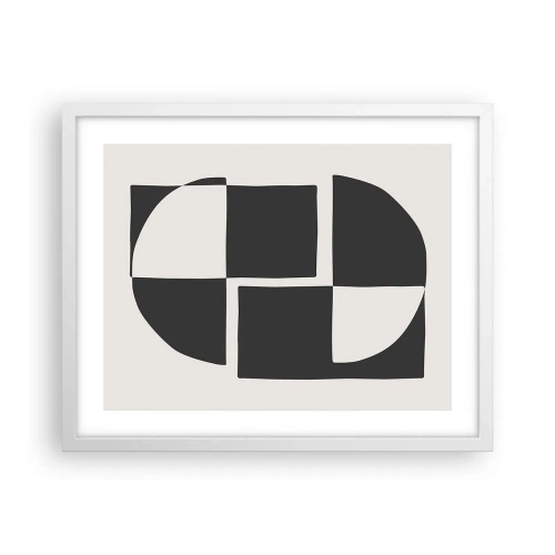 Affiche dans un cadre blanc - Poster - Antithèse - Synthèse - 50x40 cm