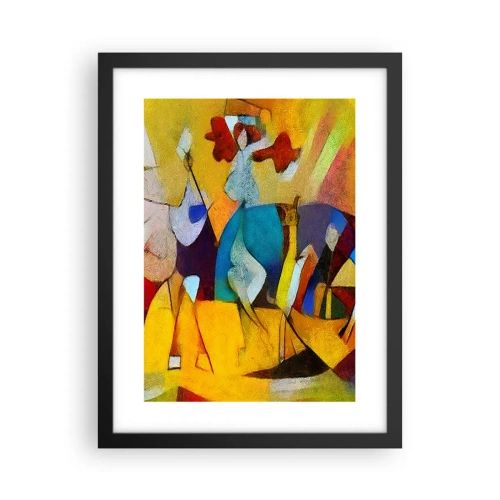 Affiche dans un cadre noir - Poster - Soleil - vie - joie - 30x40 cm