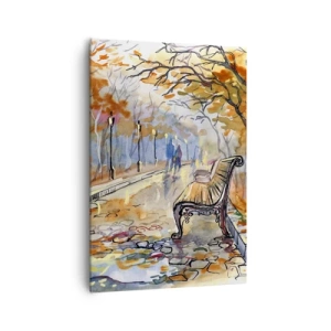 Impression sur toile - Image sur toile - Errer ensemble à l'automne - 70x100 cm