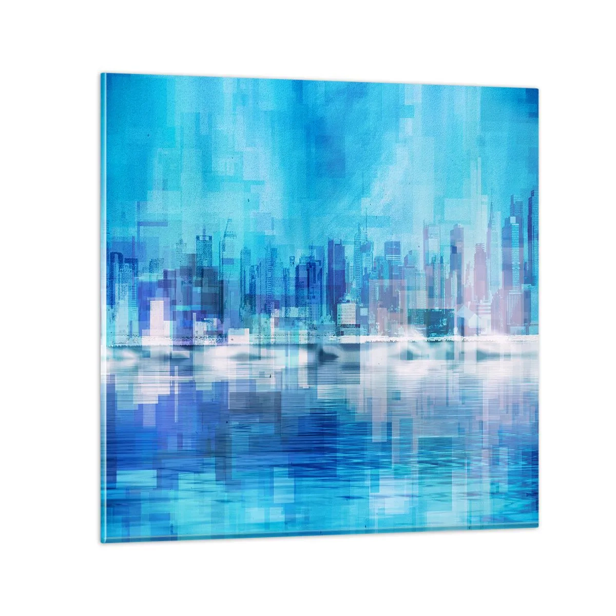 Impression sur verre - Image sur verre - Noyé dans le bleu - 30x30 cm