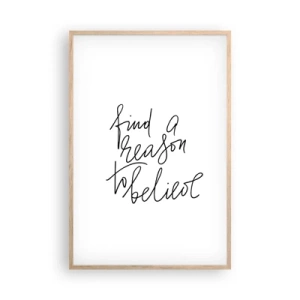 Affiche dans un chêne clair - Poster - C'est possible - 61x91 cm