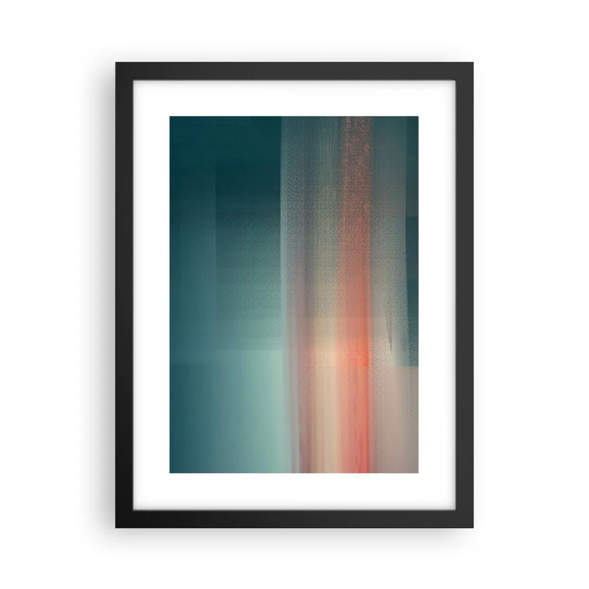 Affiche dans un cadre noir - Poster - Résumé : vagues de lumière - 30x40 cm