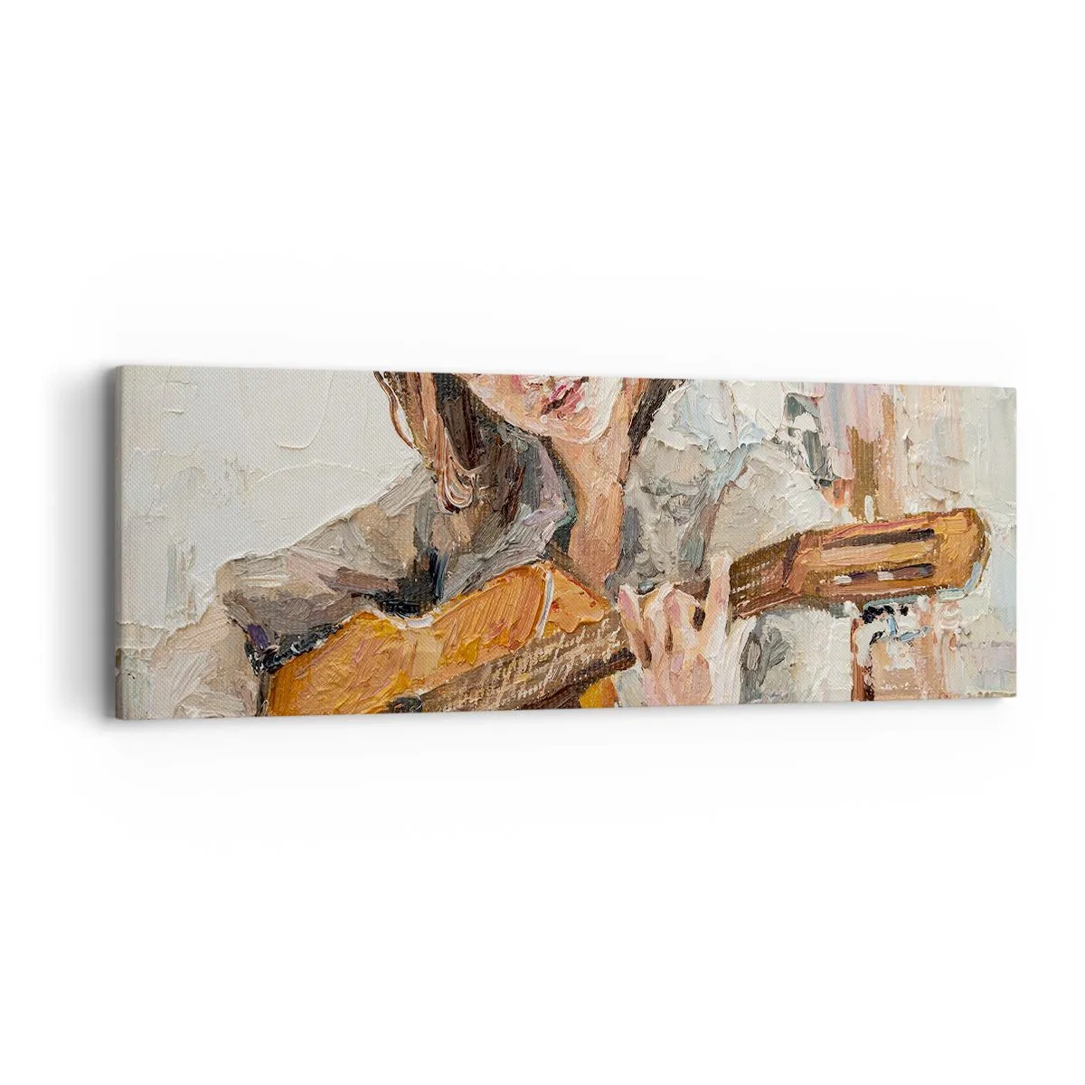 Impression sur toile - Image sur toile - Concerto pour guitare et coeur de fille - 90x30 cm