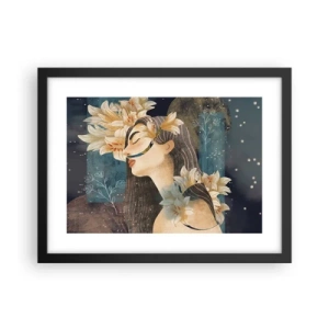 Affiche dans un cadre noir - Poster - Conte de fée sur la princesse lilas - 40x30 cm