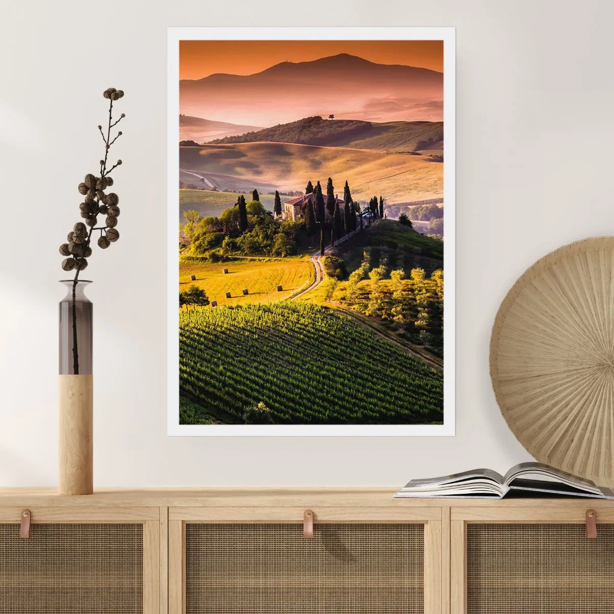 Affiche - Poster - Arcadie - le paysage toscan - 70x100 cm