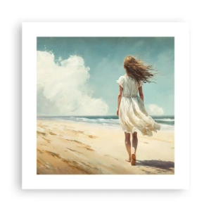 Affiche - Poster - Pour rencontrer le soleil et le vent - 40x40 cm