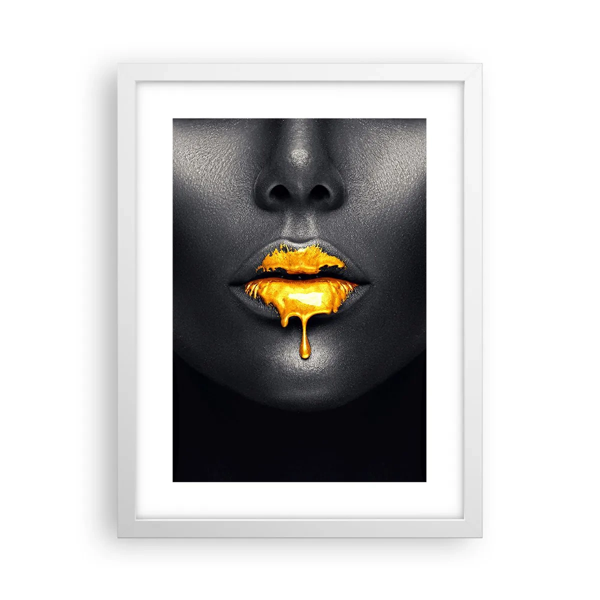 Affiche dans un cadre blanc - Poster - Bouche d'or - 30x40 cm