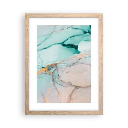 Affiche dans un chêne clair - Poster - Danse des formes et des couleurs - 30x40 cm