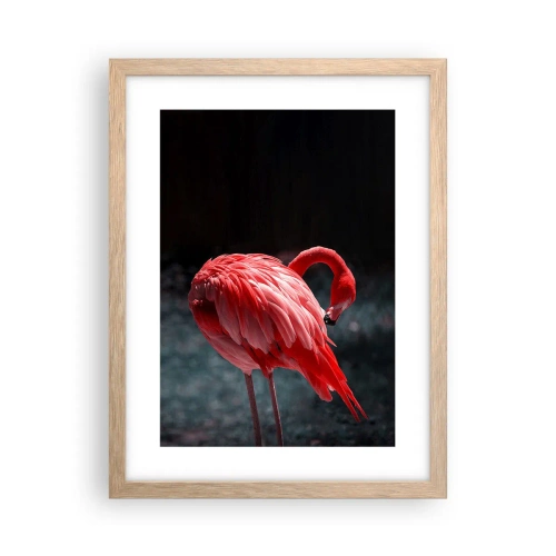 Affiche dans un chêne clair - Poster - Poème cramoisi de la nature - 30x40 cm