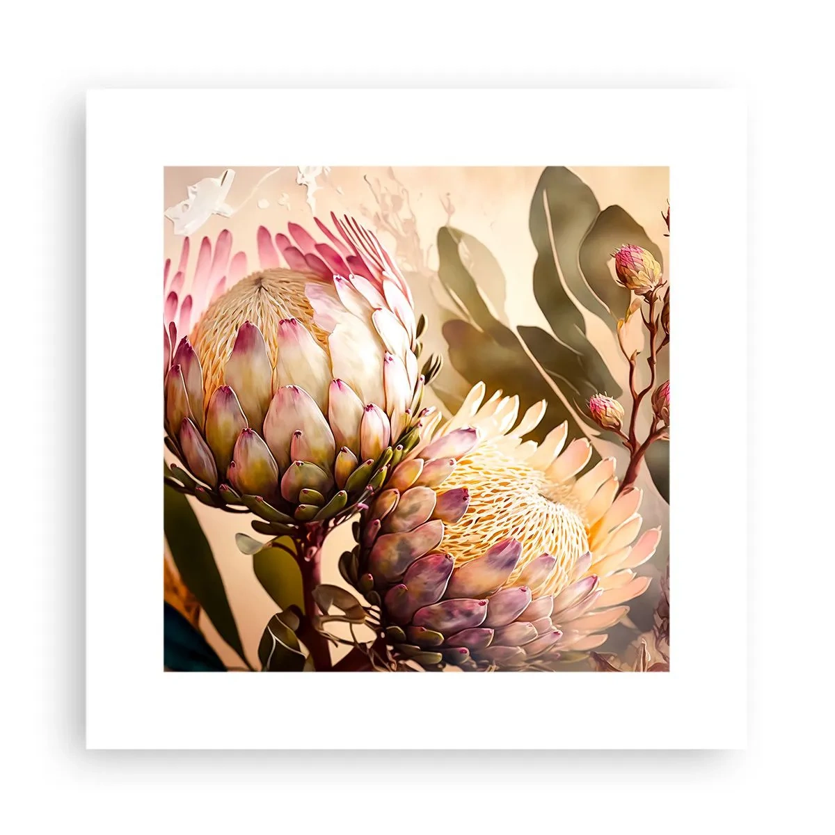 Affiche - Poster - Tendrement embrassé - 30x30 cm