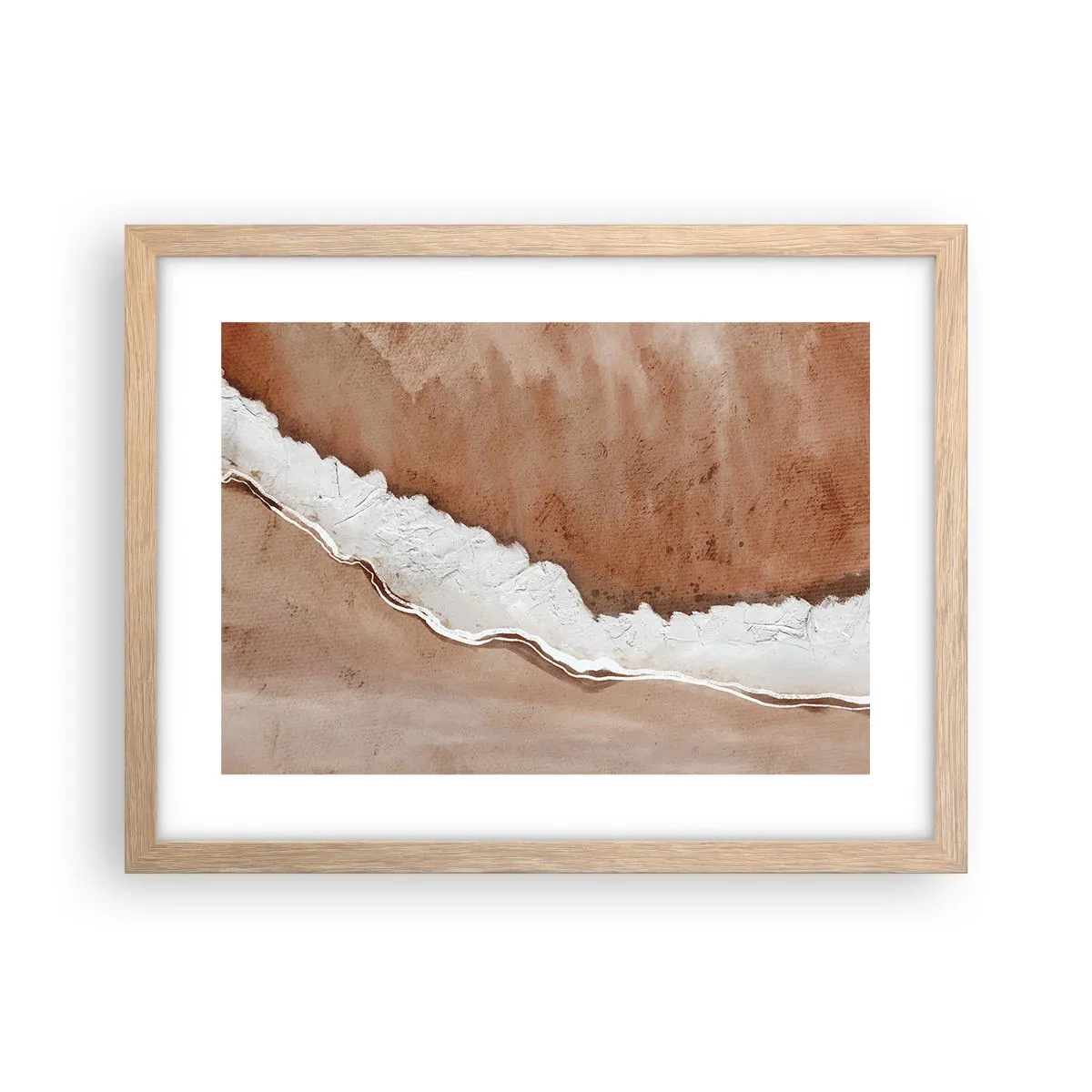 Affiche dans un chêne clair - Poster - Dans des couleurs de la terre - 40x30 cm