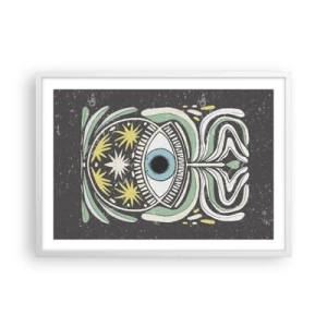 Affiche dans un cadre blanc - Poster - Rituels tribaux - 70x50 cm