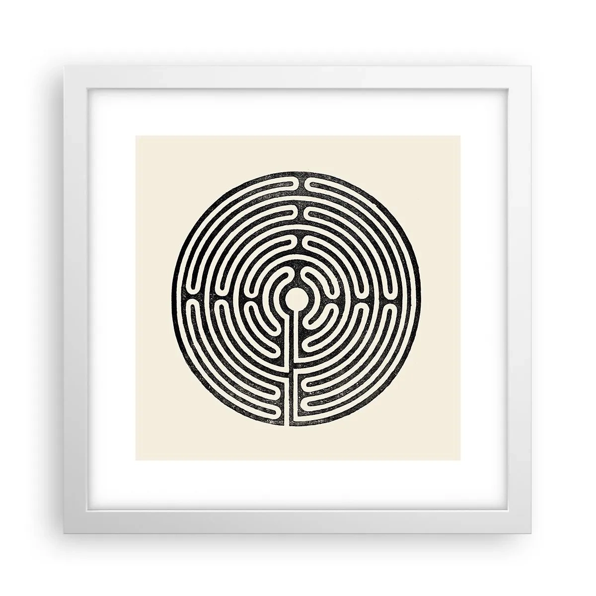 Affiche dans un cadre blanc - Poster - Ordre mystérieux - 30x30 cm