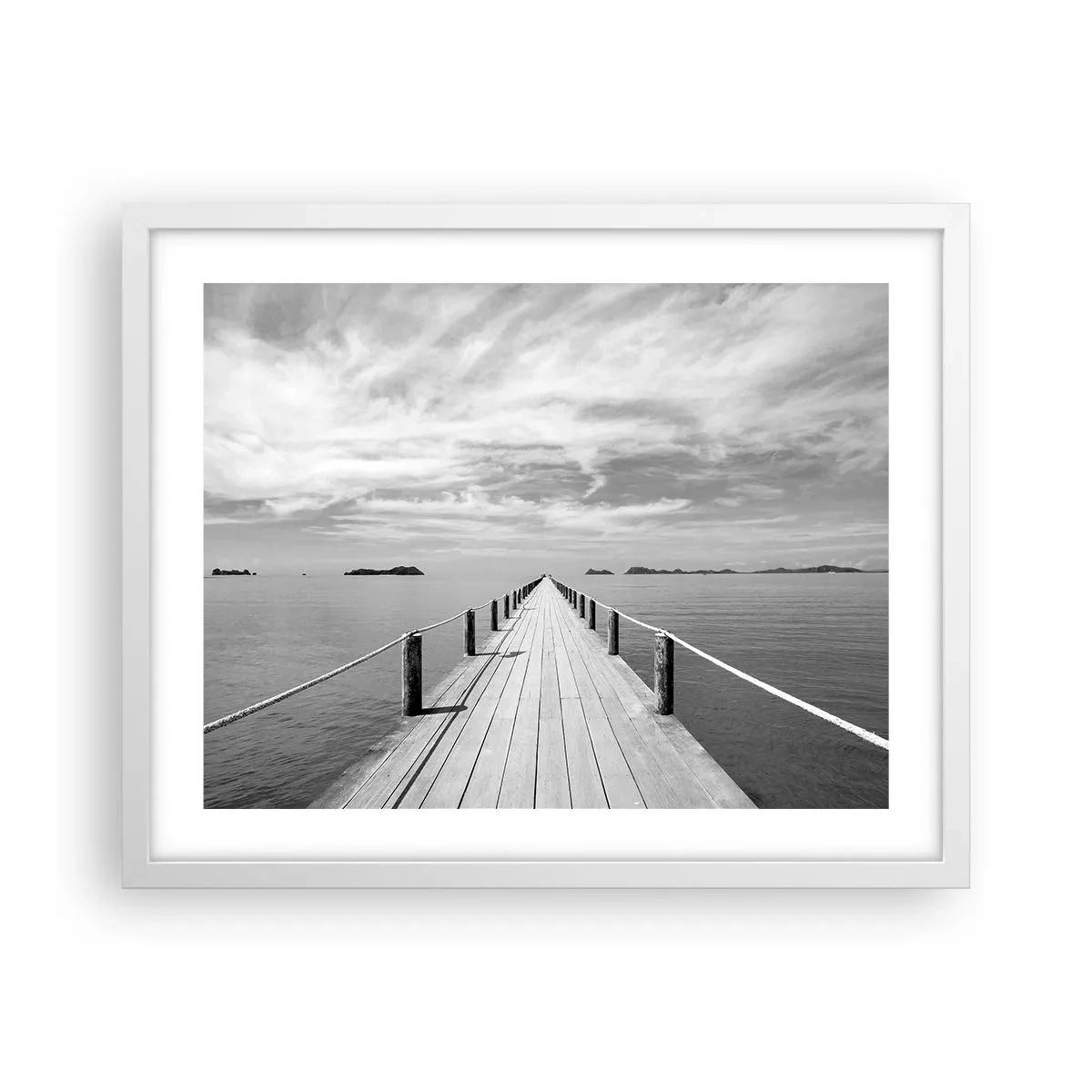 Affiche dans un cadre blanc - Poster - Et peut-être un voyage... - 50x40 cm