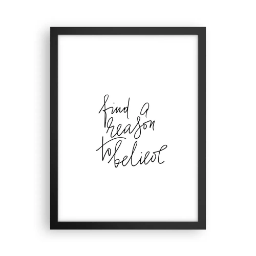 Affiche dans un cadre noir - Poster - C'est possible - 30x40 cm