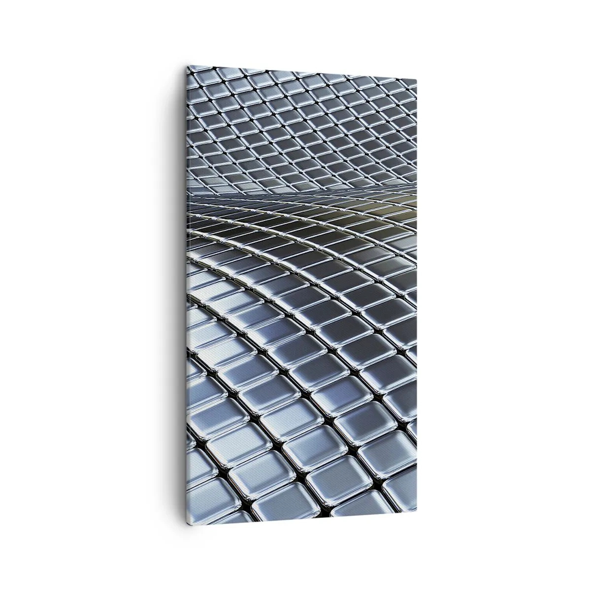 Impression sur toile - Image sur toile - Vague argent métallique - 45x80 cm