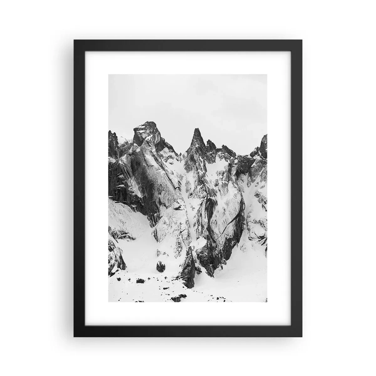 Affiche dans un cadre noir - Poster - Crête dangereuse de granit - 30x40 cm