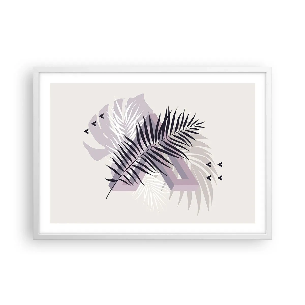 Affiche dans un cadre blanc - Poster - L'ombre de l'obscurité - 70x50 cm