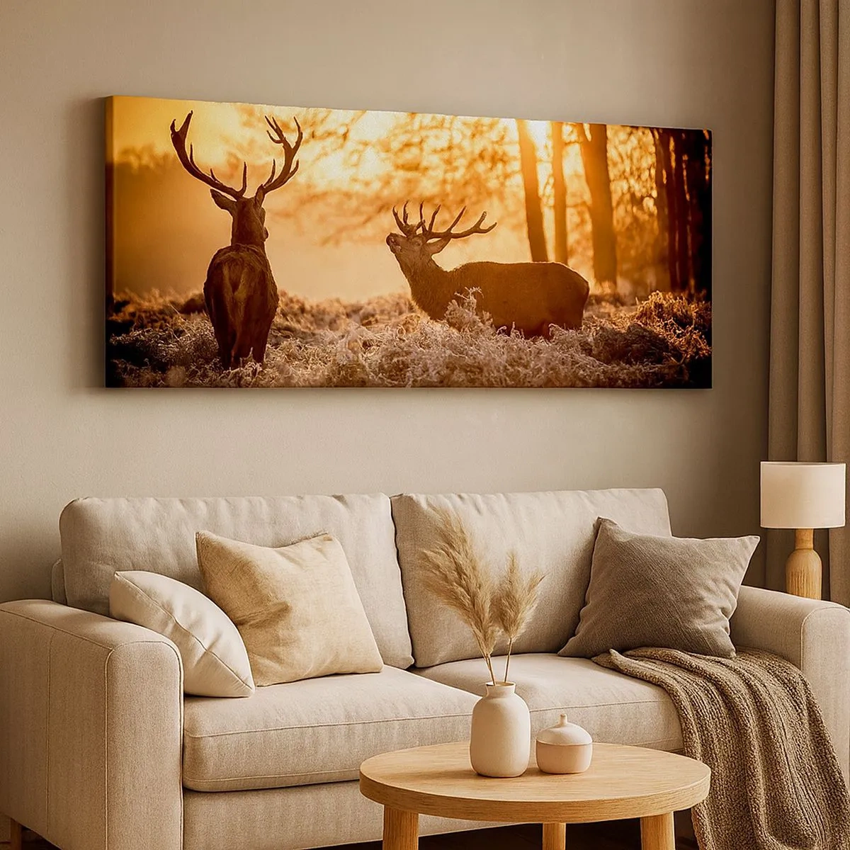 Impression sur toile - Image sur toile - Le rêve d'un chasseur - 100x40 cm