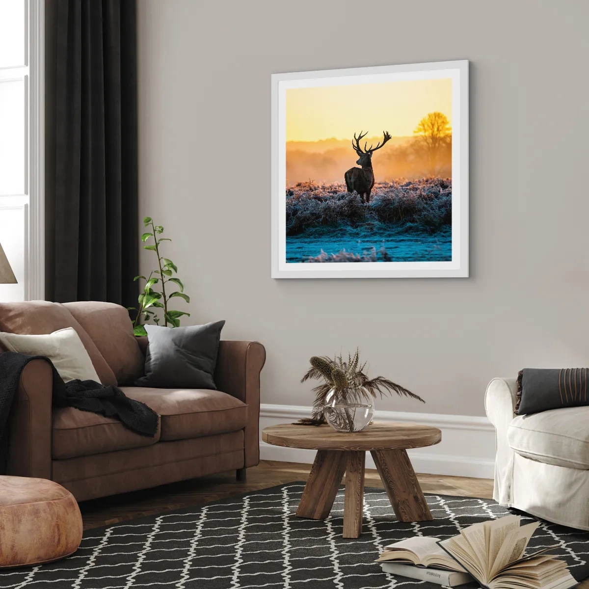 Affiche dans un cadre blanc - Poster - Couronné pour sa succession - 40x40 cm