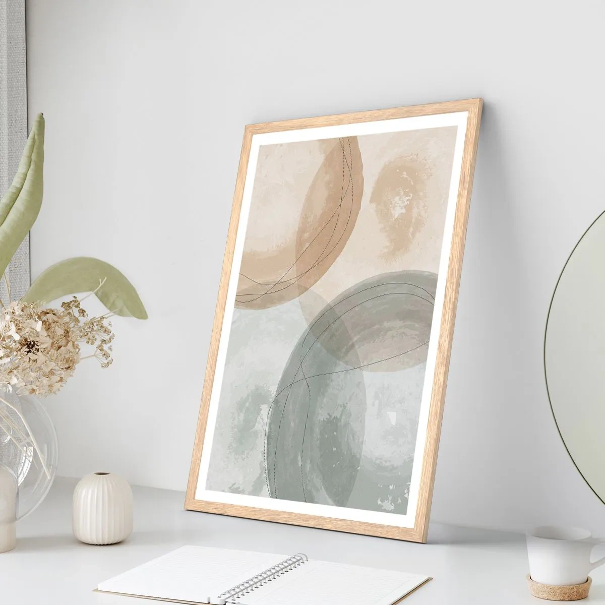 Affiche dans un chêne clair - Poster - Mondes pénétrants - 30x40 cm