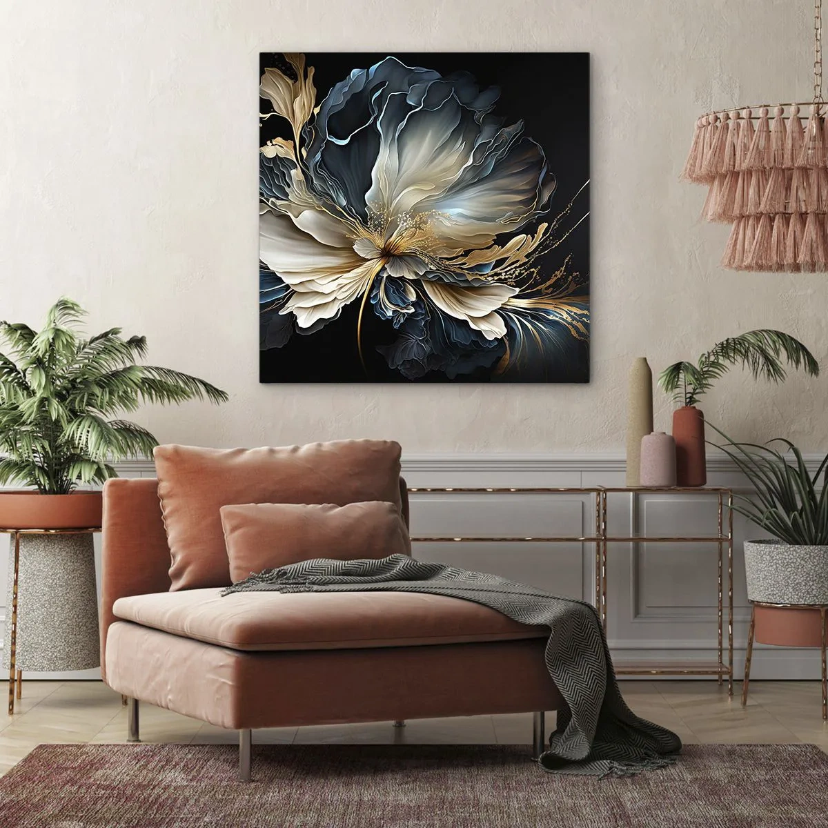 Impression sur toile - Image sur toile - Fleur de fougère de conte de fées - 40x40 cm