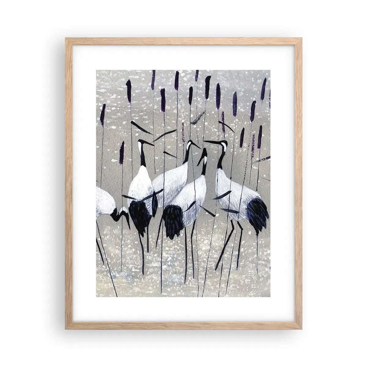 Affiche dans un chêne clair - Poster - Parmi les siens - 40x50 cm