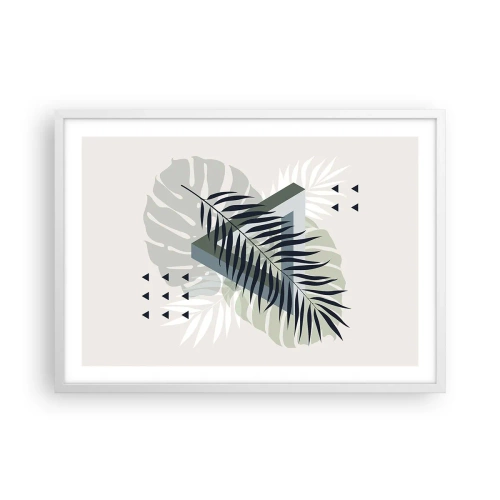 Affiche dans un cadre blanc - Poster - Nature et géométrie - deux odres? - 70x50 cm