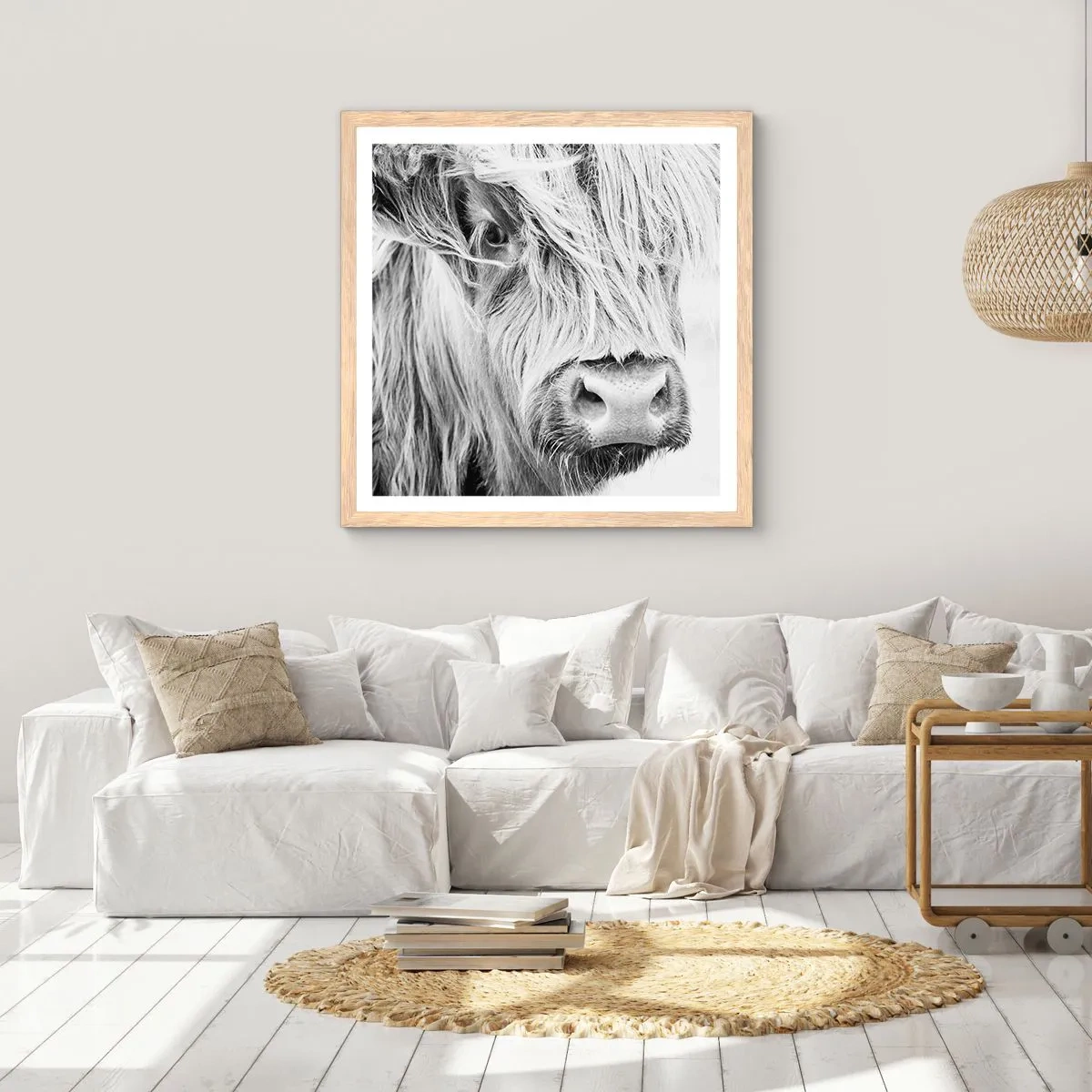 Affiche dans un chêne clair - Poster - Sauvagerie écossaise - 40x40 cm