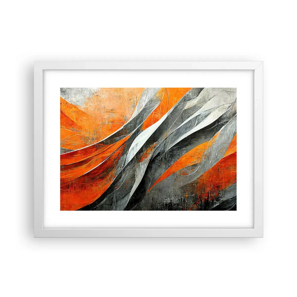 Affiche dans un cadre blanc - Poster - Chaleur et froid - 40x30 cm