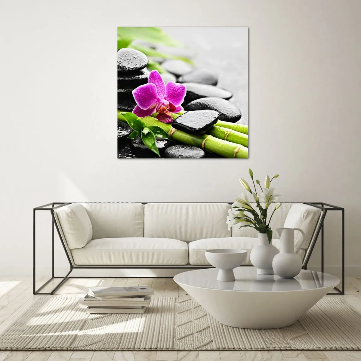 Impression sur verre - Image sur verre - Dans un équilibre de calme - 40x40 cm