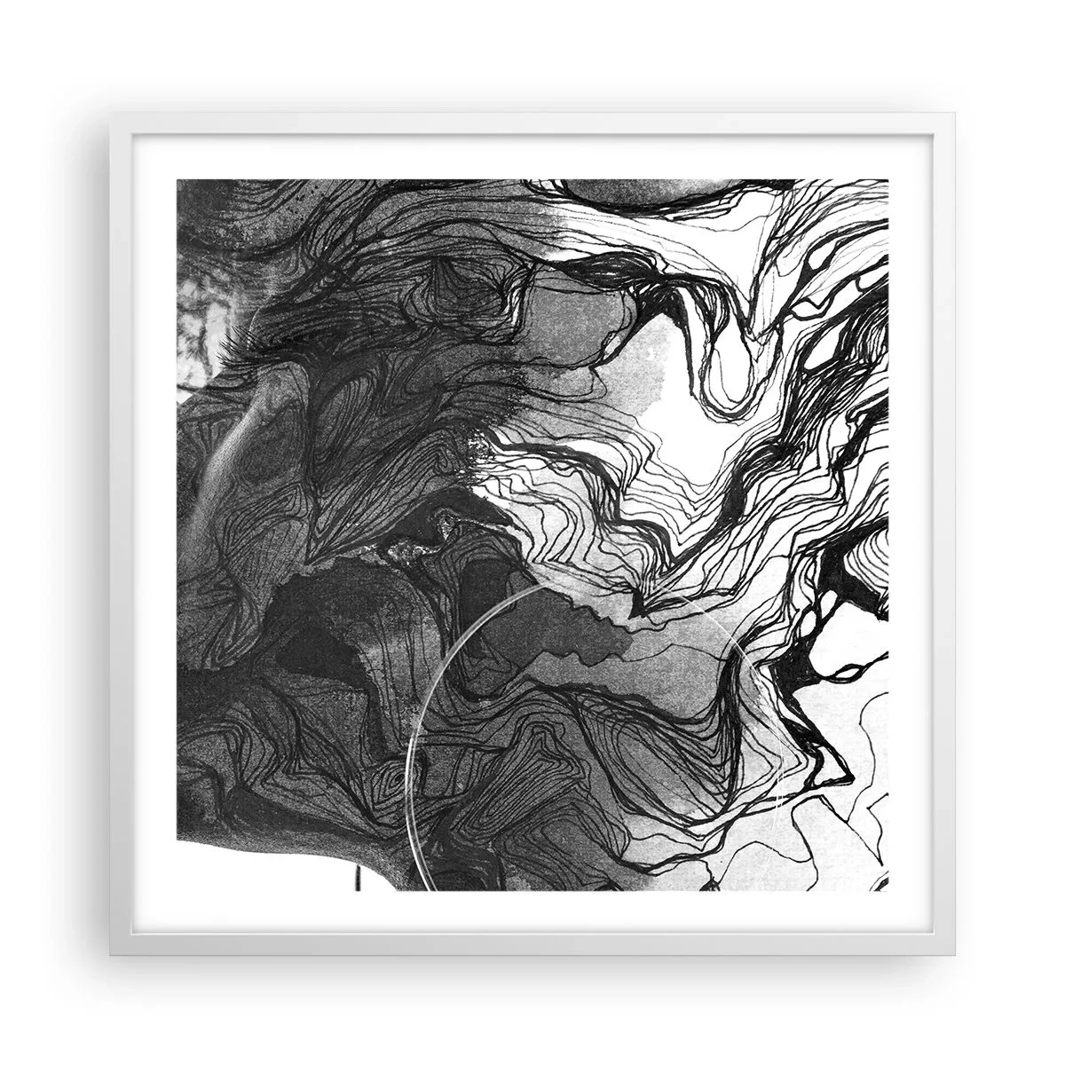 Affiche dans un cadre blanc - Poster - Emmêlé dans les rêves - 60x60 cm