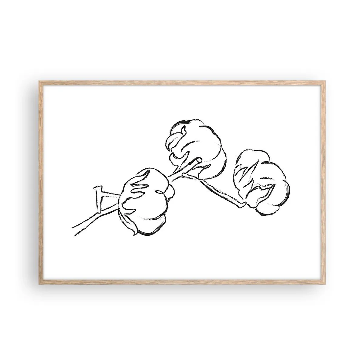 Affiche dans un chêne clair - Poster - Duvet de coton - 100x70 cm