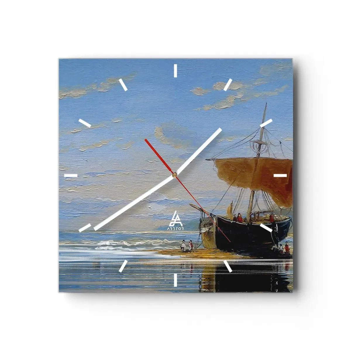 Horloge murale - Pendule murale - Eau, terre, air - 40x40 cm