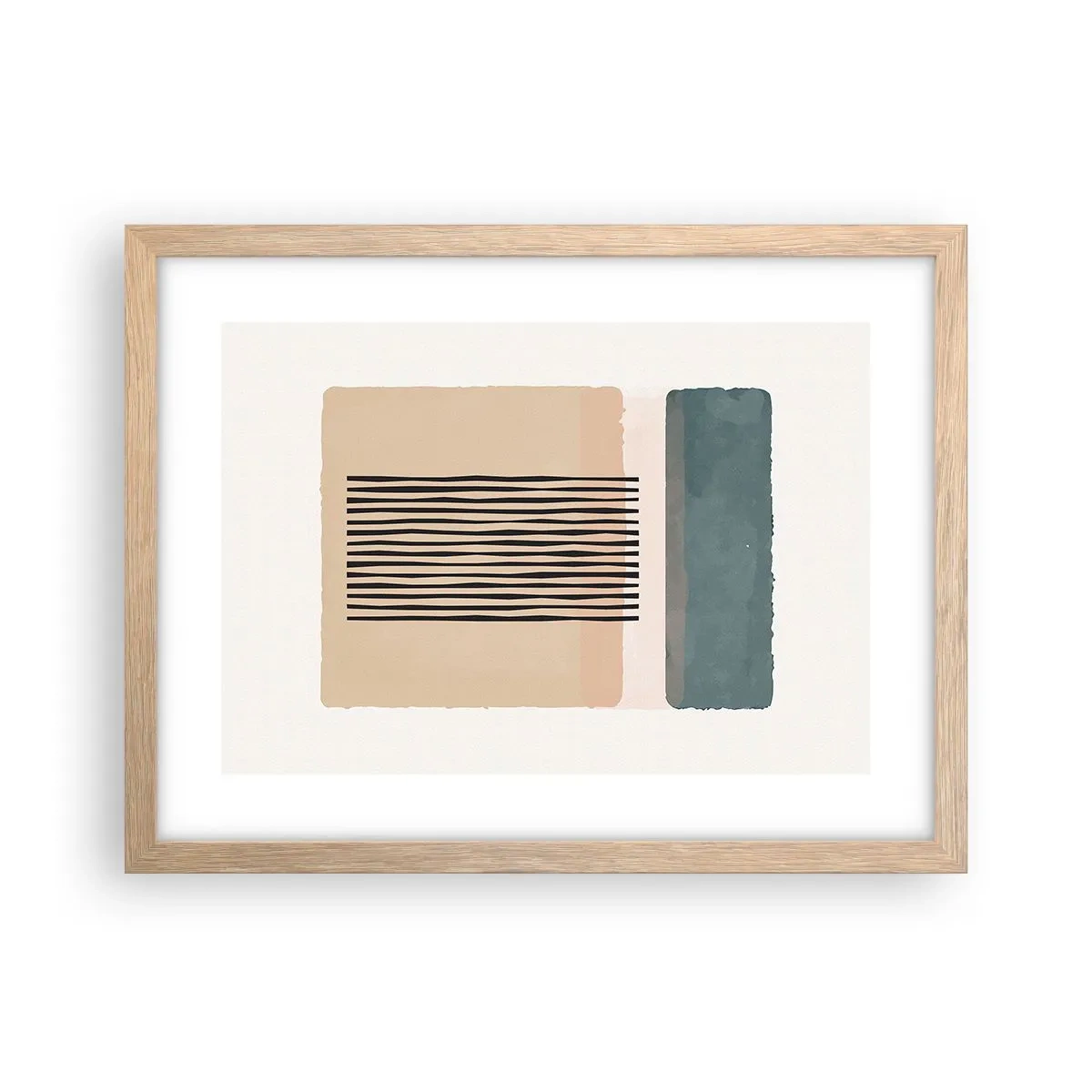 Affiche dans un chêne clair - Poster - Tout est en ordre - 40x30 cm