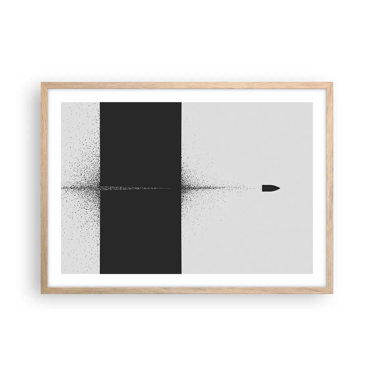 Affiche dans un chêne clair - Poster - Droit au but - 70x50 cm