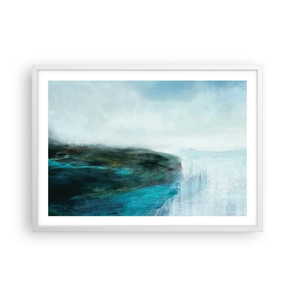 Affiche dans un cadre blanc - Poster - Abstraction nautique - 70x50 cm