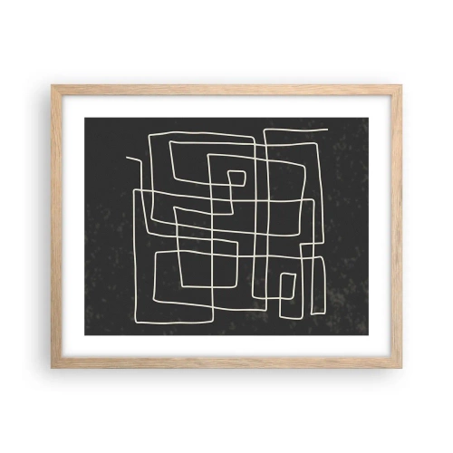 Affiche dans un chêne clair - Poster - Pas aussi simple - 50x40 cm