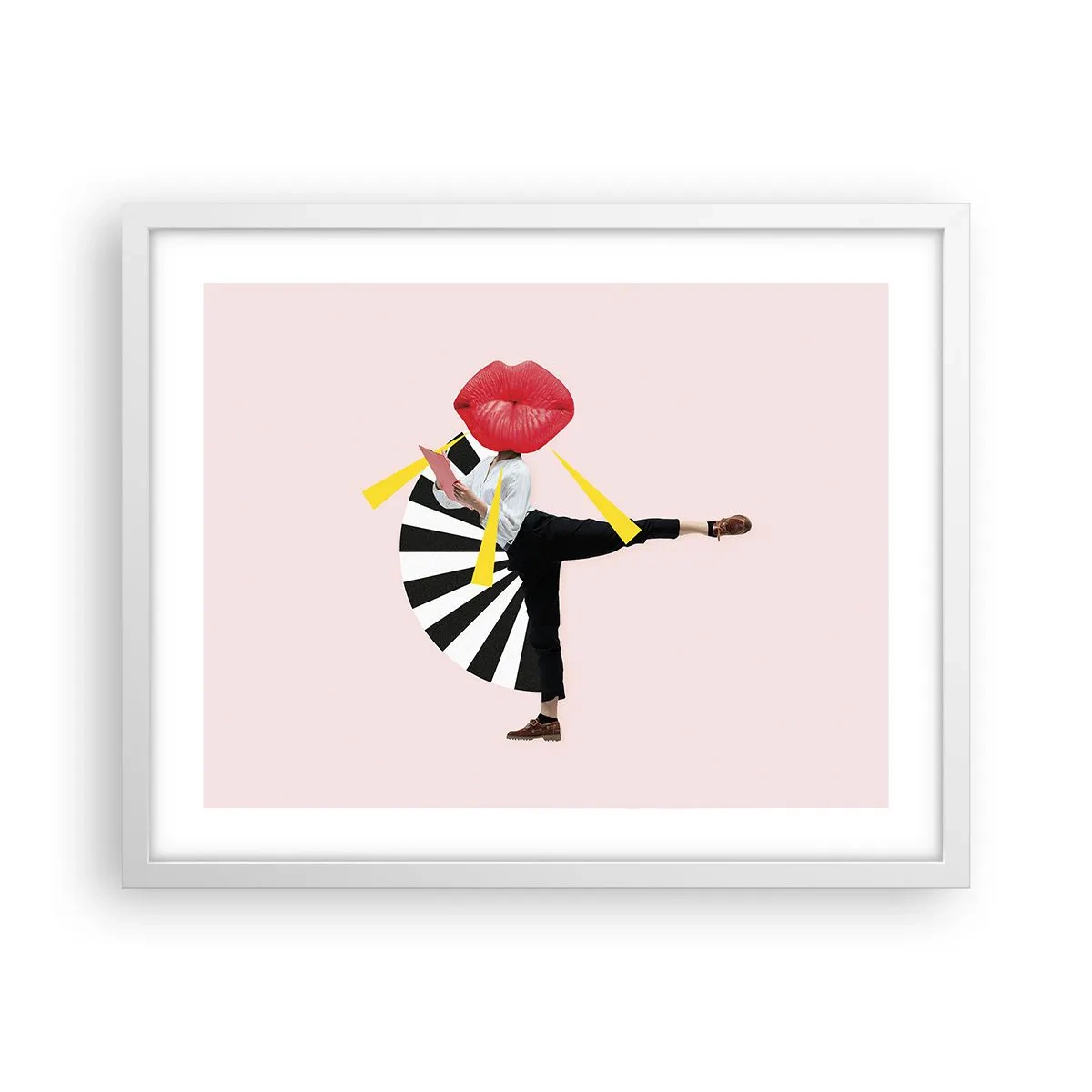 Affiche dans un cadre blanc - Poster - Pop-art surréaliste - 50x40 cm