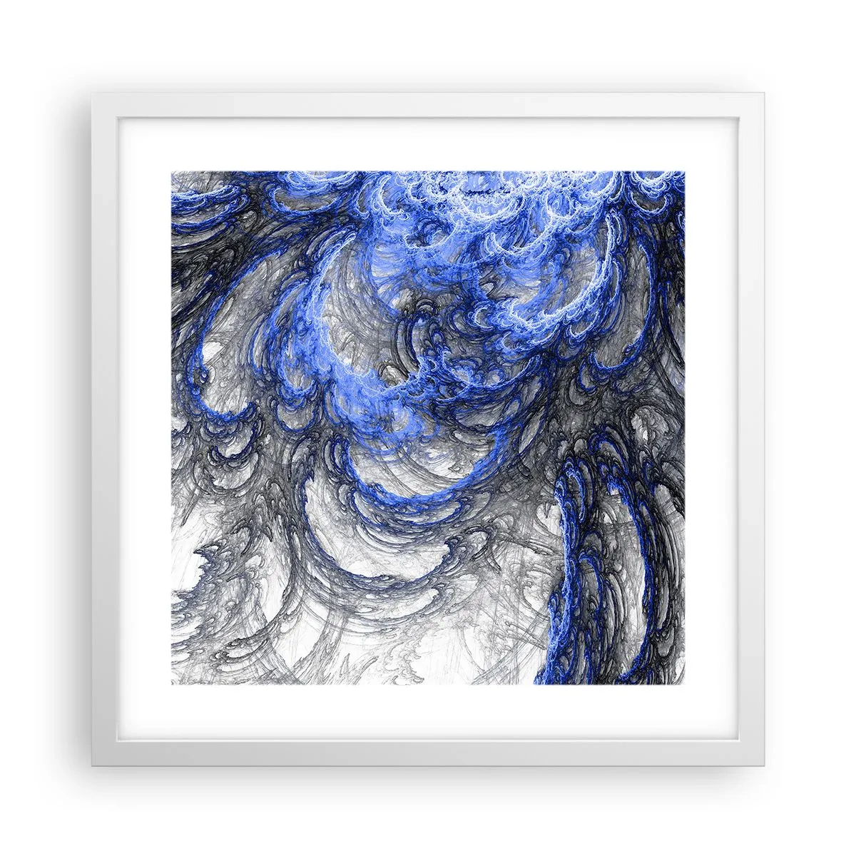 Affiche dans un cadre blanc - Poster - La naissance d'une vague - 40x40 cm