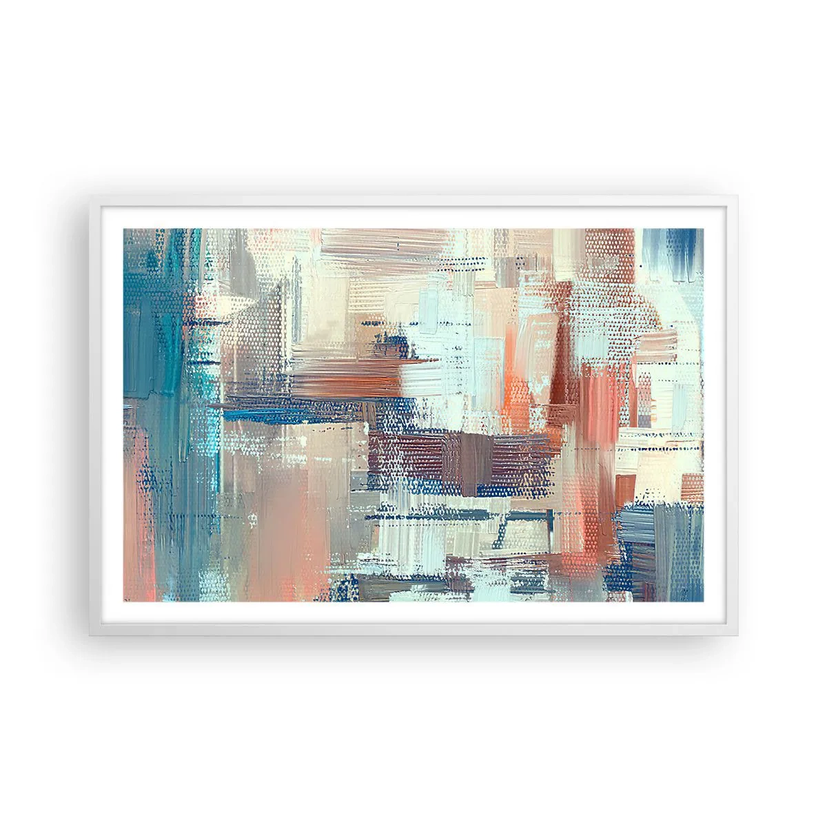 Affiche dans un cadre blanc - Poster - Atteindre la lumière - 91x61 cm