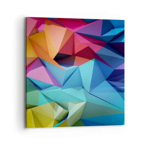 Impression sur toile - Image sur toile - Origami arc-en-ciel - 70x70 cm