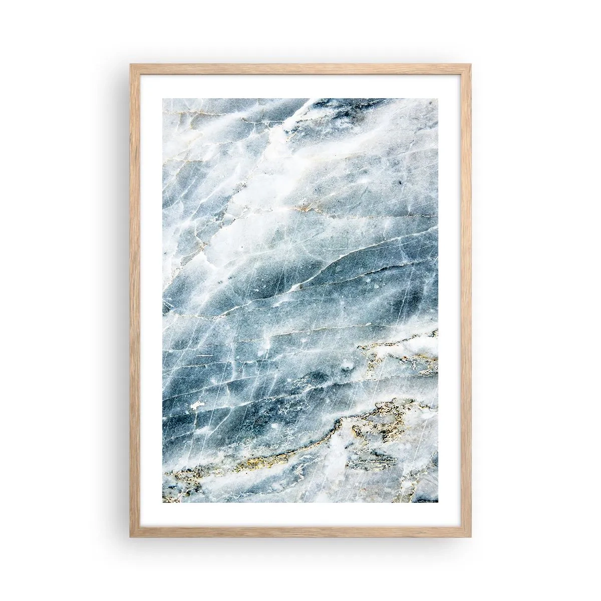 Affiche dans un chêne clair - Poster - Monde de glace - 50x70 cm