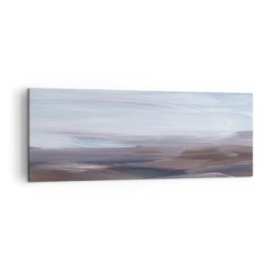 Impression sur toile - Image sur toile - Une abstraction subtile aux traits délicats dans des tons pastel. - 140x50cm - Éléments : eau - Décoration murale moderne pour le salon et la chambre ARTTOR