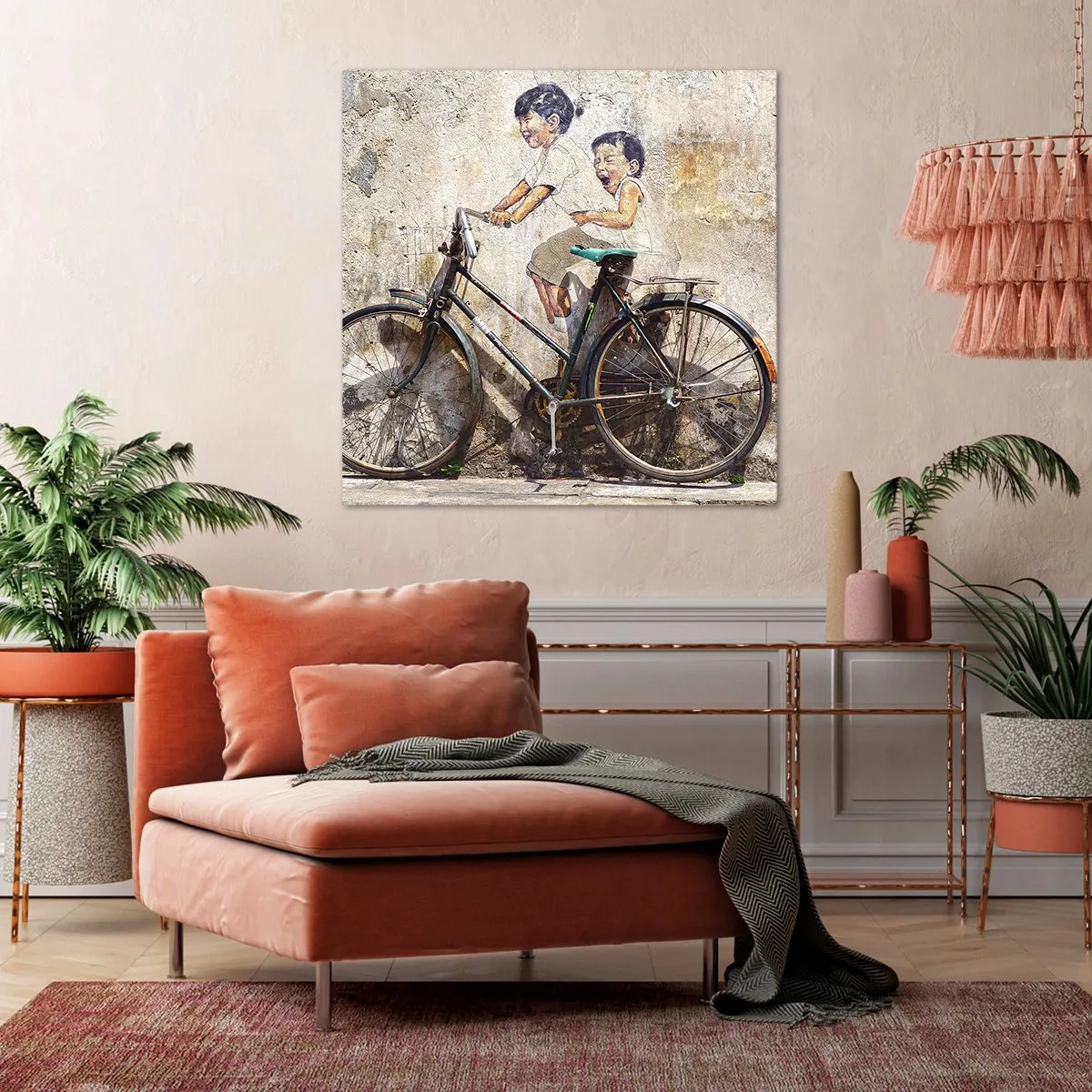 Impression sur toile - Image sur toile - Vrai ou faux? - 40x40 cm